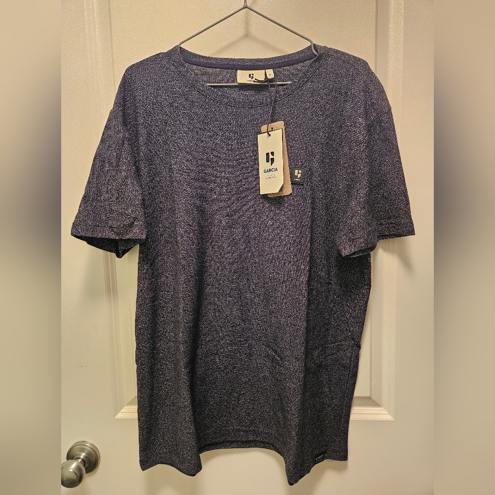 Men's Blue Garcia crew neck t-shirt Tee
